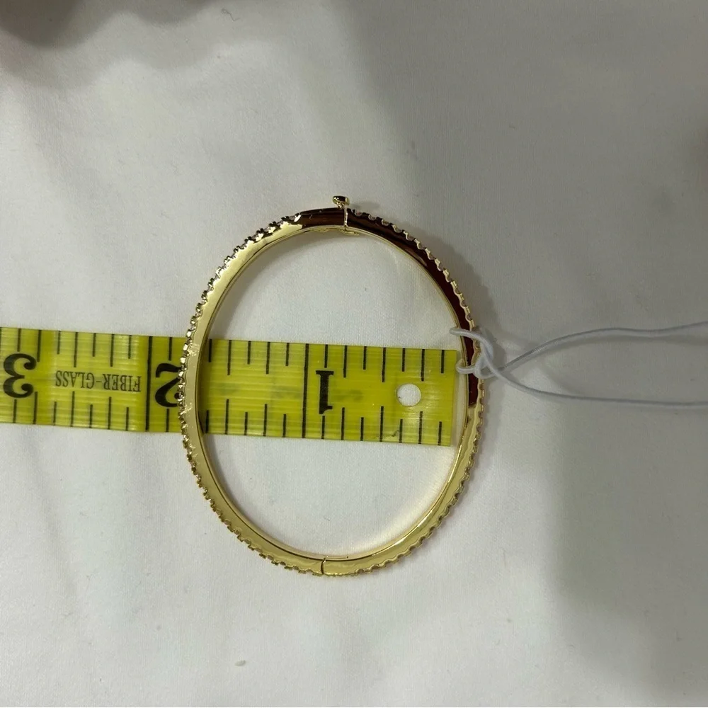 Junior Jewels Kids' 14k‎ Gold Plated Cubic Zirconia Bangle Bracelet